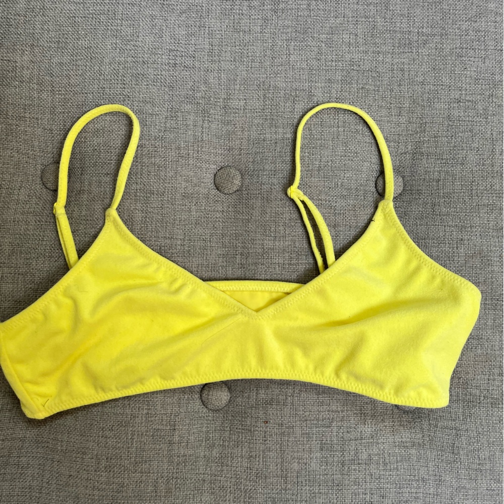 PACSUN yellow triangle bikini top